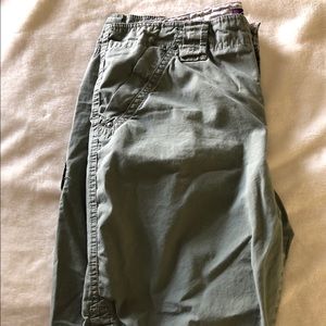 Medium olive green capris